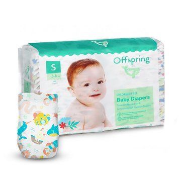 Підгузки Offspring розмір S 3-6кг 48шт Mystic Waters DP-OI-FAT-S48P-MSW фото