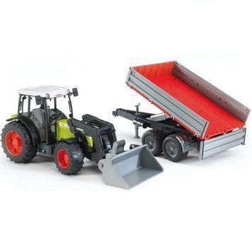 Набір іграшковий. Трактор Claas Nectis 267 F з переднім навантажувачем та причепом 02112 фото