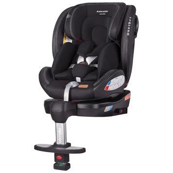 Автокрісло Asteroid+ Onyx Black 0+/1/2/3 з поворотом та опорною стійкою CRL-15801 Onyx Black фото