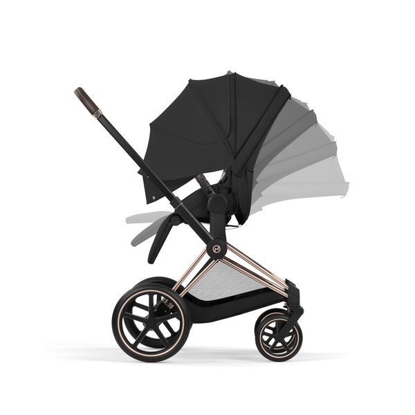 Коляска 2в1 Cybex Priam 2 в 1 RG Sepia Black на шасі Rosegold 526000001 фото
