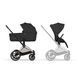 Коляска 2в1 Cybex Priam 2 в 1 RG Sepia Black на шасі Rosegold 526000001 фото 2