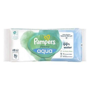 Дитячі вологі серветки Pampers Harmonie aqua 48шт 8563 фото