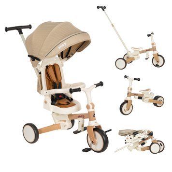 Велосипед триколісний TILLY SNAP T-391 БЕЖЕВИЙ T-391 Beige фото