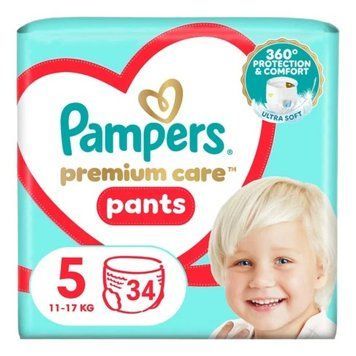 Дитячі підгузки-трусики Pampers Premium Care Pants №5 (11-17кг) 34шт. 108930 фото