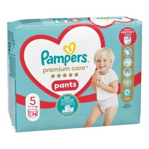 Дитячі підгузки-трусики Pampers Premium Care Pants №5 (11-17кг) 34шт. 108930 фото