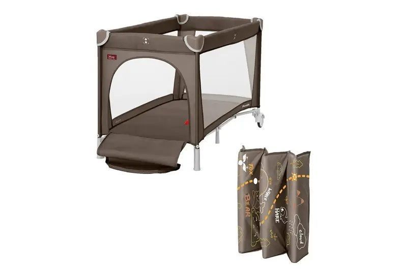 Манеж CARRELLO Piccolo+ CRL-18102 Chocolate Brown з двома рівнями CRL-18102 Chocolate Brown фото