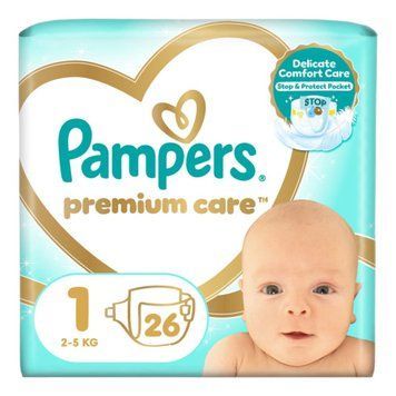 Дитячі підгузки Pampers Premium Care №1 (2-5кг) 26шт 43148 фото
